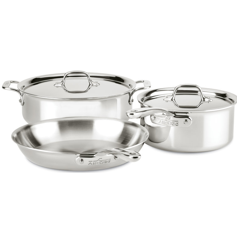 AllClad D3™ Compact Stainless 5 Piece Stainless Steel Cookware Set
